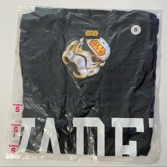 Star Wars Darth Vader Black Cotton Mesh Horizontal Stripes T-Shirt Small S - Picture 9 of 11